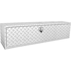 VEVOR Unterboden-Lkw-Box, 1524 x 430 x 460 mm Pickup-Aufbewahrungsbox, Aluminium-Werkzeugkasten mit Schloss & Schlüsseln, Wasserdichte Anhänger-Werkzeugkiste für Lkw, Transporter, Anhänger usw.