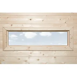 Fenster WEKA, beige (natur), B:125cm H:40cm, Holzwerkstoff, Fenster, BxTxH: 125x5,9x40 cm