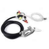 Dieselpumpe Selbstansaugend, Diesel Kraftstoff-Umfüllpumpe Dieselpumpe Heizölpumpe Selbstansaugend Ölpumpe Pistole 12V/230V 45/50/60L/min mit Kraftstofffilter (12V 45L/min 175W (Gummi))