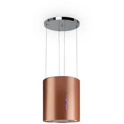 Barett Inselabzugshaube Ø35cm Umluft 558 m3/h LED Aktivkohlefilter