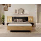 99rooms Baryst Schlafzimmerset Eiche Schwarz