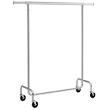 Songmics Kleiderwagen 150 x 45 x 160 cm Silber
