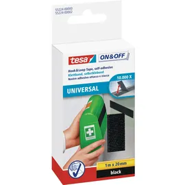 Tesa Klettband ON&OFF Universal 20 mm x 1 m