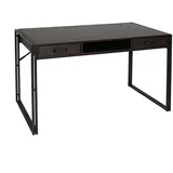 MCW Schreibtisch MCW-A27, Bürotisch Computertisch, 122x70cm 3D-Struktur ~ dunkelbraun
