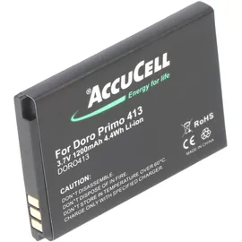 AccuCell Akku passend für den Doro Primo 413 Akku RCB413 3,7 Volt 1200mAh