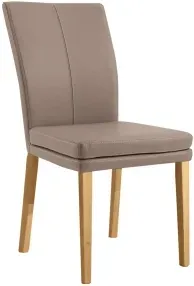 Niehoff Colorado Stuhl 4-Fuß, Eiche bianco, Microfaser Atlantis sand