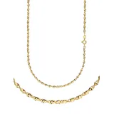 FIRETTI Collierkettchen Schmuck Geschenk Gold 333 oder 585 Singapurkette diamantiert Gelbgold