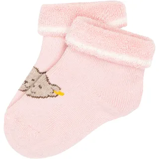 Steiff Unisex Baby Geschenkpack Socken GOTS, Silver PINK, 14 - 14