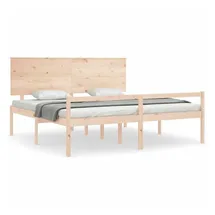 vidaXL Seniorenbett Mit Kopfteil Super Kingsize Massivholz Vidaxl