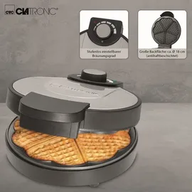 Clatronic WA 3492 Waffelautomat schwarz/edelstahl