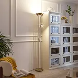 LINDBY Josefin LED-Deckenfluter, Leselicht, bronze