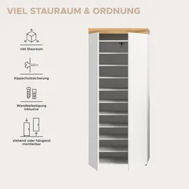 OTTO home Mambo 77 x 179 x 37 cm hängend & stehend / weiß