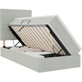 vidaXL Bett 90 x 200 cm Hellgrau