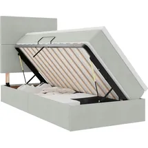 vidaXL Bett 90 x 200 cm Hellgrau