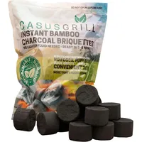 Buri 4x CASUSGRILL Grillkohle-Briketts aus Bambus natürliche Materialien Grillbriketts