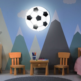 GLOBO Kinder Decken Lampe DIMMBAR Fußball Glas Leuchte FERNBEDIENUNG im Set inkl. RGB LED Leuchtmittel