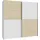 Forte Schwebetürenschrank OTTOs Choice 190,1 x 190,5 x 61,2 cm Weiß