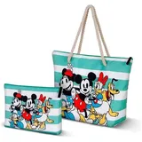 Karactermania Mickey Together Strandtasche Einheitsgröße Blau