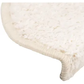 vidaXL Stufenmatten 15 Stk. 65x21x4 cm Weiß Halbrund Groß