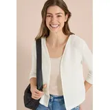 Cecil Offene 3/4-Arm Jacke im Ajour-Look Weiß L