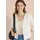 Cecil Offene 3/4-Arm Jacke im Ajour-Look Weiß L