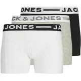 JACK & JONES Junior Jungen Boxershorts, 3er Pack JNR Noos Jr Shorts, Grau, 176