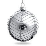 SIKORA Highlights 4er Set ausgefallene Christbaumkugeln aus Glas Silber, Farbe/Modell:Modell New York Silber, Größe:8 cm