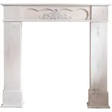 Mobili Rebecca Kaminumrandung, 99x104x21 cm in weißem Paulonia - Rebecca Mobili Kaminkonsole, Paulownienholz Weiß