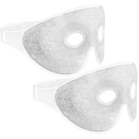 Navaris Gelkissen Kühlende Augenmaske im Set mit Kühlpad und Kühlkissen, 2-tlg. silberfarben