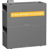 Anker SOLIX BP1600 Erweiterungsakkux2, 3200Wh, LifePo4 Akkus, 6.