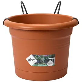 elho Green Basics Potholder Allin1 Metal Blumentopf mild Terra, 27 cm