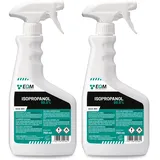 EQM - ECO-301 - Isopropanol - Isopropylalkohol 99.9% - 2x750 ML - Reinigung von elektronischen Bauteilen, Linsen und Bildschirmen - Reinigung von Harzen im 3D-Druck