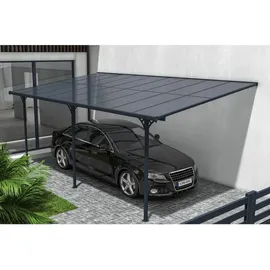 cazeboo Terrassenüberdachung Carport Kleo 550l300 Aluminium Grau