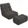 Home Affaire XXL-Sessel HOME AFFAIRE "AURELIAN Loveseat XXL mit Hocker im Set, Lese-Sessel, Relaxsessel", grau (dunkelgrau), B:88,5cm H:95,5cm T:130cm, 100% Polyester, Sessel, XXL-Sessel, mit Wellenunterfederung, Struktur fein, Struktur grob, Velours