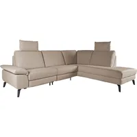 alina Ecksofa, inkl. Kopfstützen, wahlweise mit Relaxfunktion, Breite: 243 cm beige