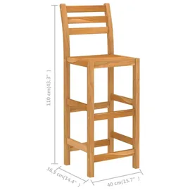 vidaXL Gartenbar Set 5-tlg. Braun