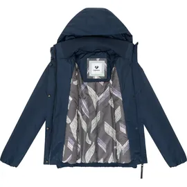Ragwear Damen warme Winterjacke wasserdicht und atmungsaktiv mit Kapuze Sunniva Warm navy, Gr. M - M