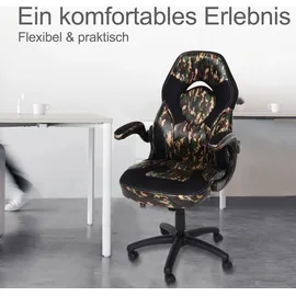 Mendler HWC-K13 Gaming-Stuhl Camouflage-schwarz