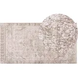 Beliani Teppich Baumwolle rosa 80 x 150 cm orientalisches Muster Kurzflor MATARIM