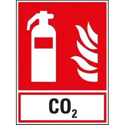 Dreifke® Brandschutz-Kombi Feuerlöscher CO2,ASR/ISO,Recycling-Verbundplatte,200x270mm