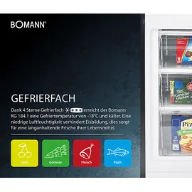 Bomann KG 184.1 edelstahl-optik schwarz