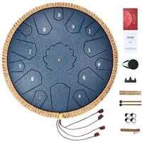 Vevor Stahlzungentrommel Regenglockenspiel Regentrommel 356mm, D-Dur Marineblau