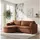 WFL GROUP Ecksofa Cora mit Schlaffunktion & Stauraum, Universell Rechts/Links, Orange Kupfer Cord Chenille 260/82/160 cm
