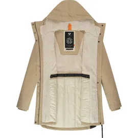 Ragwear Wintermantel "Elsien", Damen, Gr. XL (42), grau (taupe), Obermaterial: 100% Polyester. Innenfutter: 100% Polyester. Wattierung: 100% Polyester, tailliert ca.
