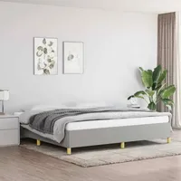 VidaXL Bettgestell ohne Matratze Hellgrau 200x200 cm Stoff