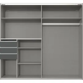 WIMEX Schwebetürenschrank - graphit - mit Spiegel - 225 cm