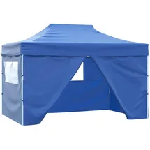 vidaXL Profi-Partyzelt 3 x 4 m inkl. 4 Seitenteile Blau