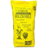 15kg Lübzer Holzkohle Restaurant-Qualität argentinische Quebracho Blanco Premium Kohle extra große Stücke Steakhouse Charcoal geeignet für sämtliche Holzkohlegrills