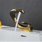 Waschtischarmatur Aus Weißgoldenem Messing, Mischbatterie Für Warm- Und Kaltwasser, Aufsatzarmatur Für Waschtische, Armatur In Roségold-weiß