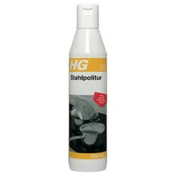 HG Stahlpolitur, Stahlschutz für Oberflächen in Küchen und im Haushalt, 250 ml - Flasche